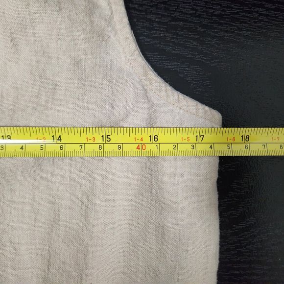 OLD NAVY Women's Beige Linen Jumpsuit Shorts & Button Up Tank One Piece Size S - Picture 6 of 8